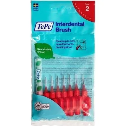 TePe Original Interdentalbürsten 0,5 mm Rot (8er Pack)