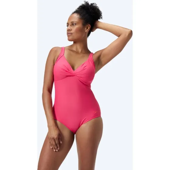 Speedo Womens Shaping Cross Knot Badeanzug Hellrosa