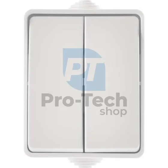 Gira Wandschalter 71936, 2-Tasten, IP54, weiß