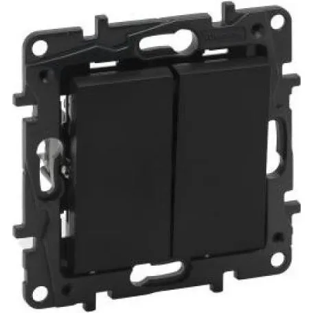 Niloe Step Doppelschalter 10 AX schwarz