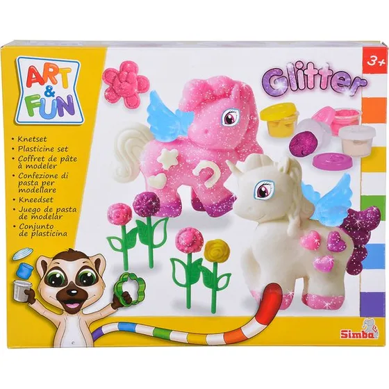 Simba Art & Fun Knetset Glitzer Einhorn 106326016