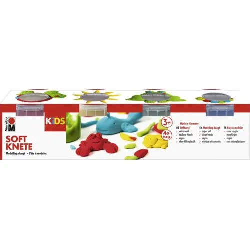 Marabu KiDS Spielknete-Set 4x140 g Basisfarben