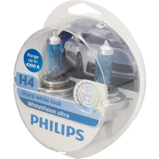 Philips H4 WhiteVision Ultra 4200K DuoBox 12V 60/55W