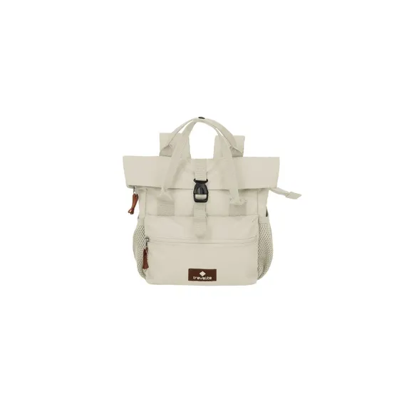 Travelite Basics Short Handle Mini Rollup Rucksack Off-White
