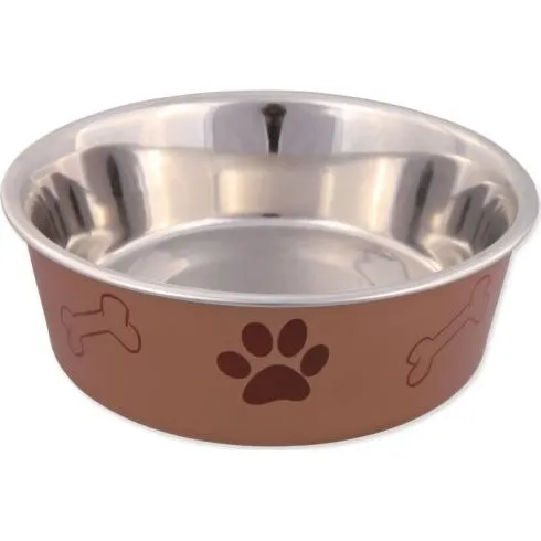 TRIXIE Edelstahl-Napf 450 ml mit Kunststoffmantel,  14 cm