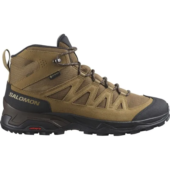 Salomon X Ward Leather Mid GTX Braun/Kangaroo/Schwarz