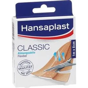 Hansaplast CLASSIC hautfarbenes Wundpflaster 8 cm x 1 m