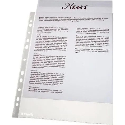 Esselte 56066 Prospekthlle A4 glasklar, 100 Stck