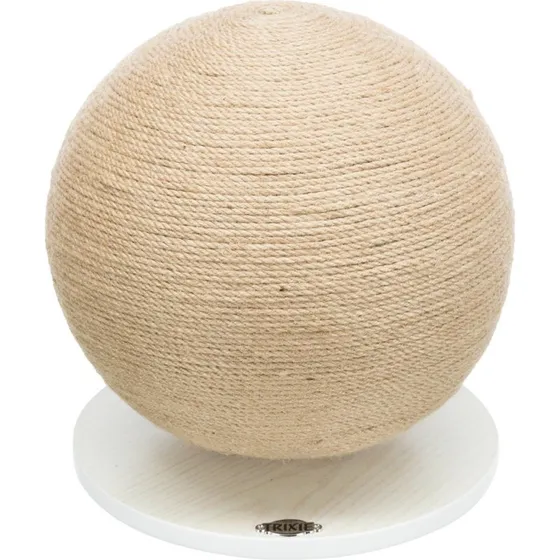 TRIXIE Kratzball auf Platte, Jute 4 mm, MDF, 1,56 kg