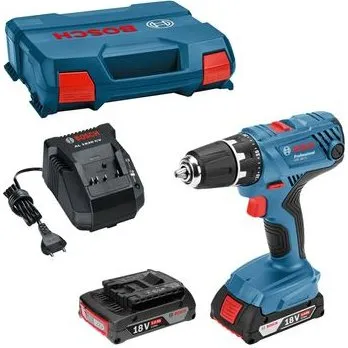 Bosch GSR 18V-21 Akku-Bohrschrauber 18 V, 2x 2,0 Ah, Blau/Schwarz