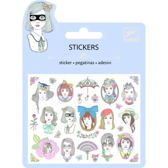 Djeco Mini Glitzersticker Portraits 25 Stck