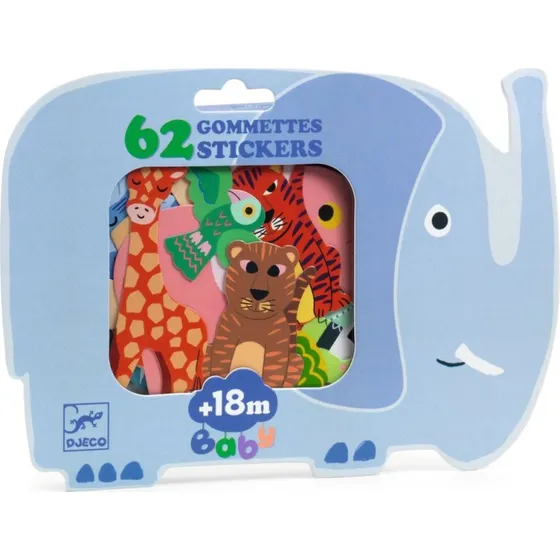Djeco Sticker-Savannentiere 62 Stck ab 18 Monaten