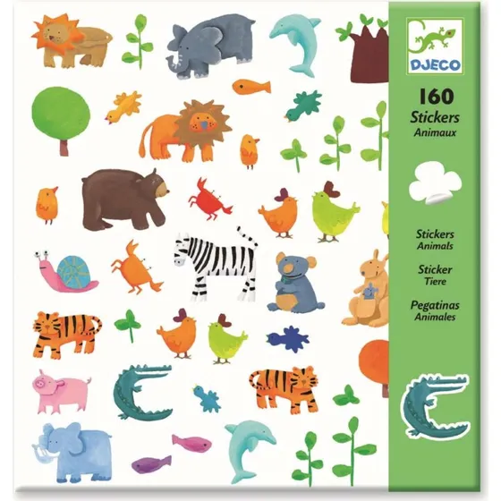 Djeco Sticker Tiere, 160 Stck