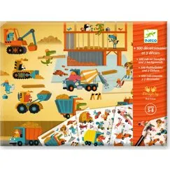 Djeco Rubbelbilder Asphalt  Kreatives Fahrzeug-Bastelset