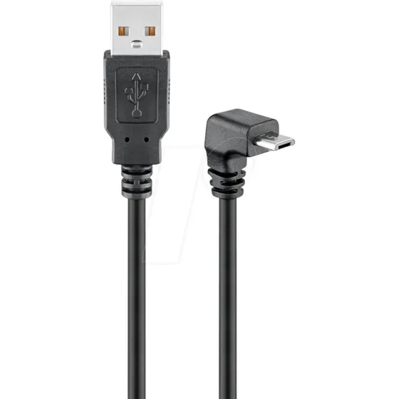 Goobay 95343 USB-A auf Micro-B 90 Kabel 1,8 m schwarz