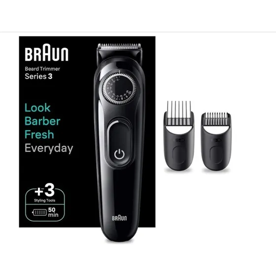 Braun Barttrimmer BT3410, wiederaufladbar, 40 Längenstufen