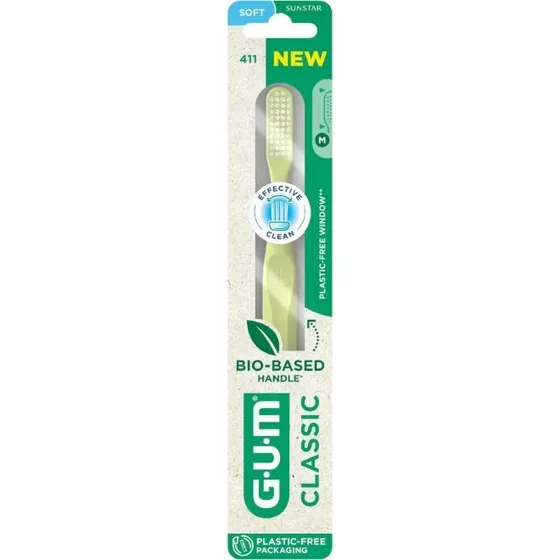 GUM CLASSIC Zahnbrste 411 gro, soft, grn