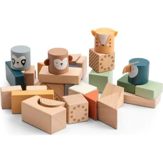 Sebra Holzbausteine Wildlife Tiere