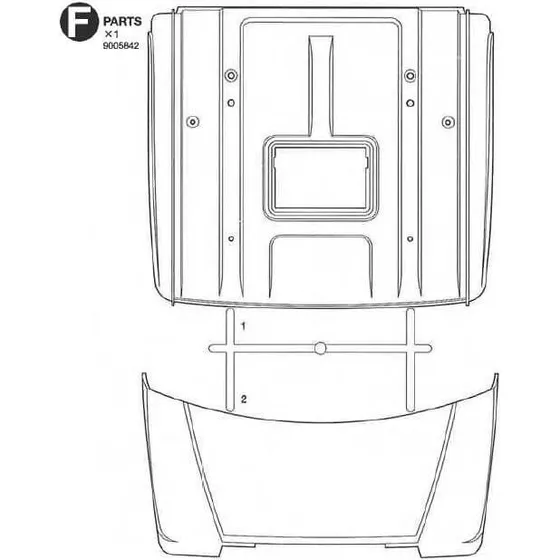 Tamiya F-Plate 24 cm, wei, Spritzguss