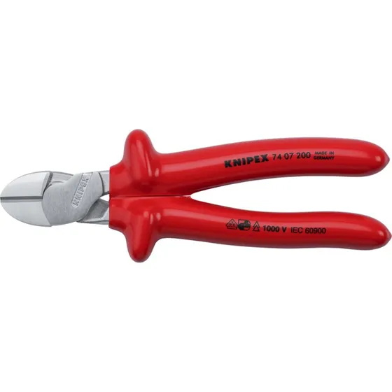 Knipex 74 07 200 Kraft-Seitenschneider VDE 200 mm tauchisoliert