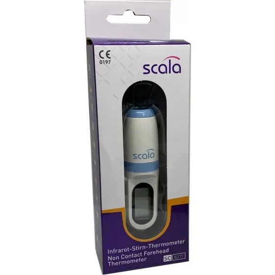 Scala SC 8271 Infrarot-Stirnthermometer, wei, 9 Speicherpltze