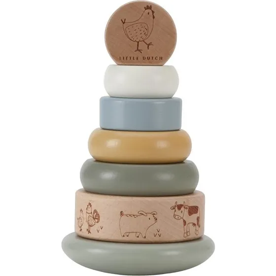 Little Dutch Stapelturm mit Ringen Little Farm