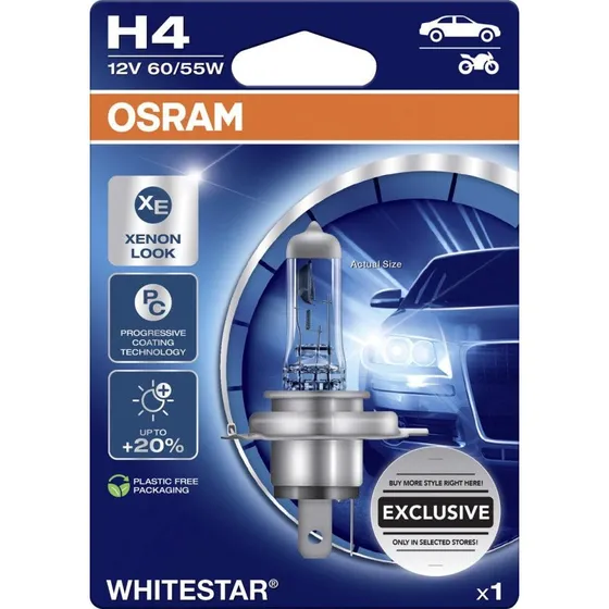 Osram Scheinwerferlampe H4 Whitestar 2.0 (2 Stück)