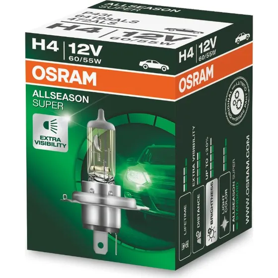 OSRAM AllSeason Super H4 12V 60/55W P43t