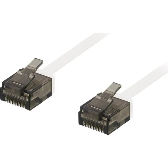 Deltaco U/UTP Cat6a Flachkabel 1,5m Wei