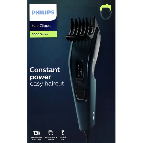 Philips HC3505/15 Series 3000 Haarschneider, Schwarz/Grn