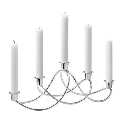 Georg Jensen Harmony Kerzenhalter silberfarben