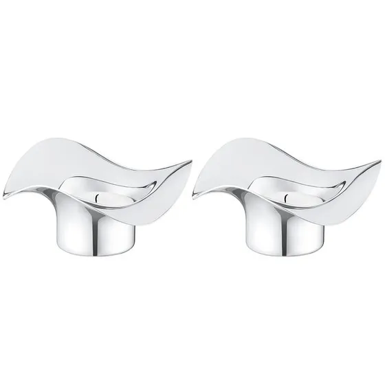 Georg Jensen Cobra Teelichthalter 2er-Set Edelstahl