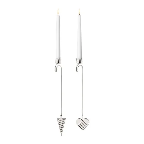 Georg Jensen Kerzenhalter Set 2025 Herz Palladium