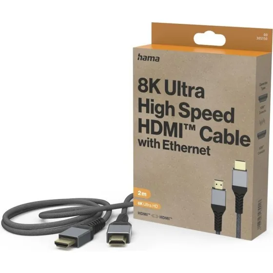 Hama 00305150 8K HDMI-Kabel 2m Metall schwarz