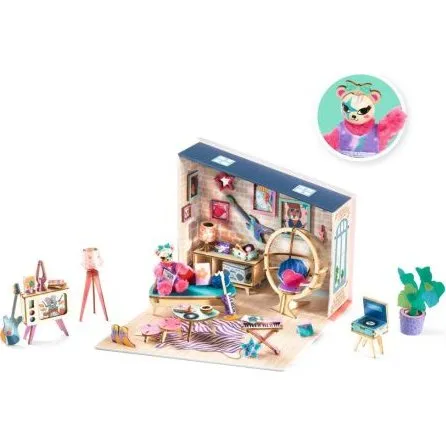 Djeco Mi House Stella  DIY Mini-Haus zum Bemalen & Zusammenbauen