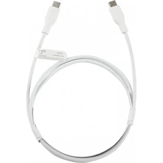 deltaco 60W USB-C zu USB-C Kabel, 1 m, weiß