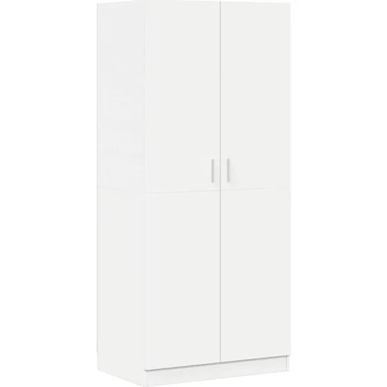 vidaXL Kleiderschrank Schwarz 80x52x180 cm Holzwerkstoff