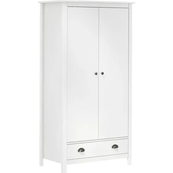 vidaXL Kleiderschrank Hill Weiß 89x50x170 cm Kiefernholz