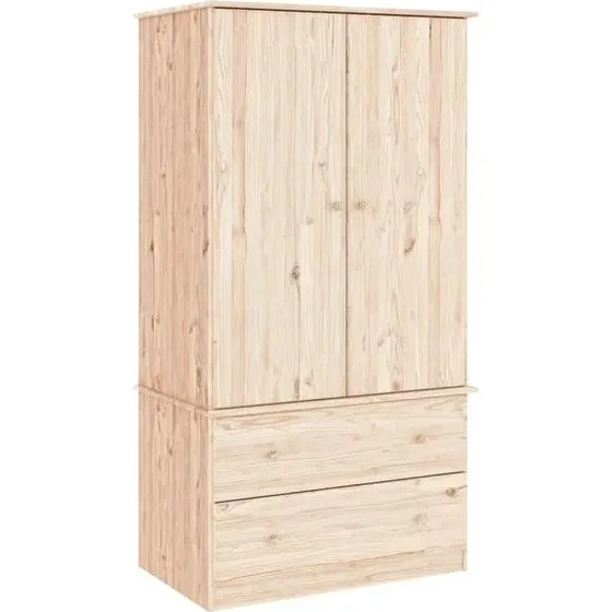 vidaXL Kleiderschrank 90x55x170 cm Kiefern-Massivholz