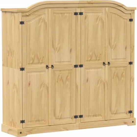 vidaXL Kleiderschrank Corona 194x52x186 cm Massivholz Kiefer