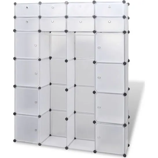 vidaXL Modularer Schrank 240502, Wei, 37x146x180,5 cm