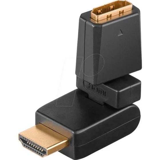Goobay HDMI-Adapter 360 vergoldet (4K @ 60 Hz)