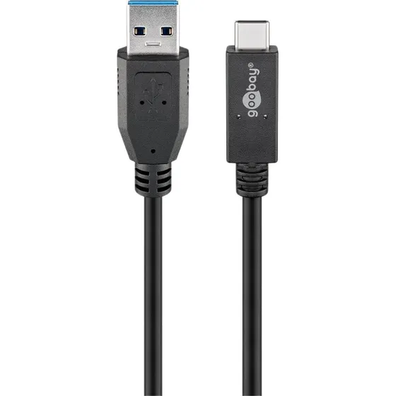 Goobay 41074 USB-C auf USB-A Kabel 1 m schwarz