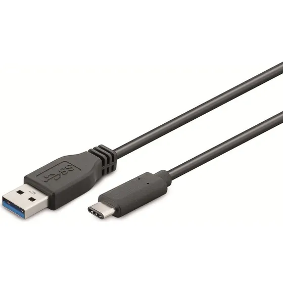 goobay Kabel 67890 USB-C zu USB-A 1 m schwarz
