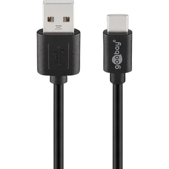 Goobay 55467 USB-C auf USB-A Kabel 0,5 m schwarz