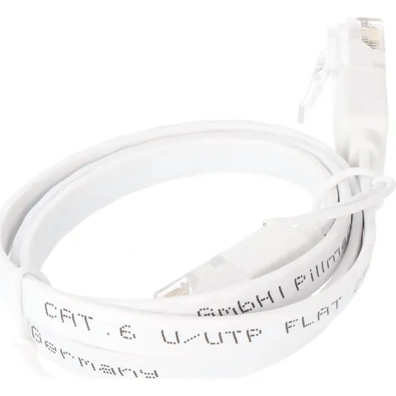 Goobay CAT 6 Flachkabel U/UTP wei 1 m