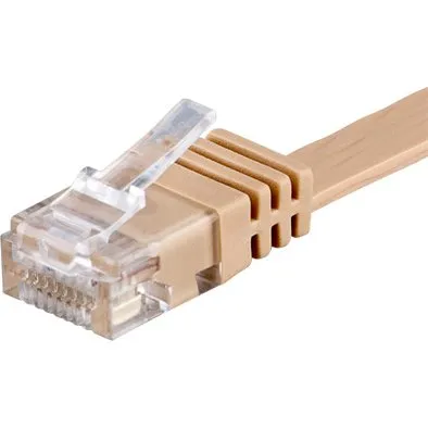 Goobay CAT 6 Flach-Patchkabel 3 m U/UTP hellbraun