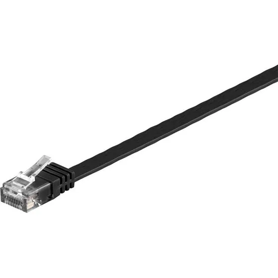 Goobay 95380 CAT 6 Flachkabel 1 m schwarz