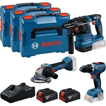 Bosch Combo Kit 18V GSR+GBH+GWS 2x 5.0 Ah + GAL 18V-40
