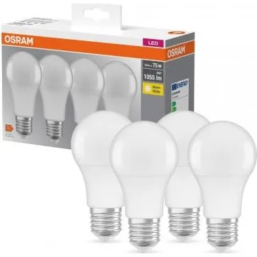 OSRAM LED E27 10W 1055lm Warmweiß 4er-Pack